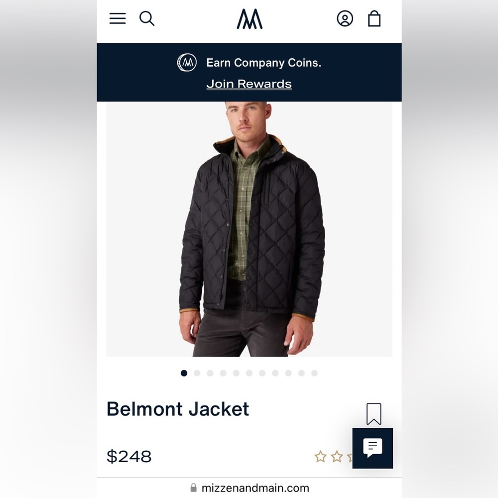 Mizzen & Main Black Belmont Jacket